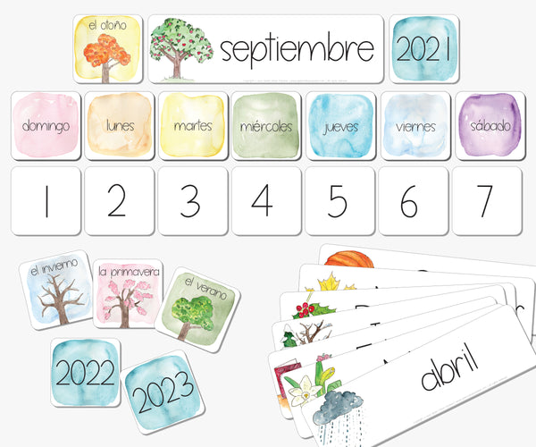 Classroom Calendar in Spanish | Printable - Green Urban Creative classroom-calendar-in-spanish-printable-green-urban-creative