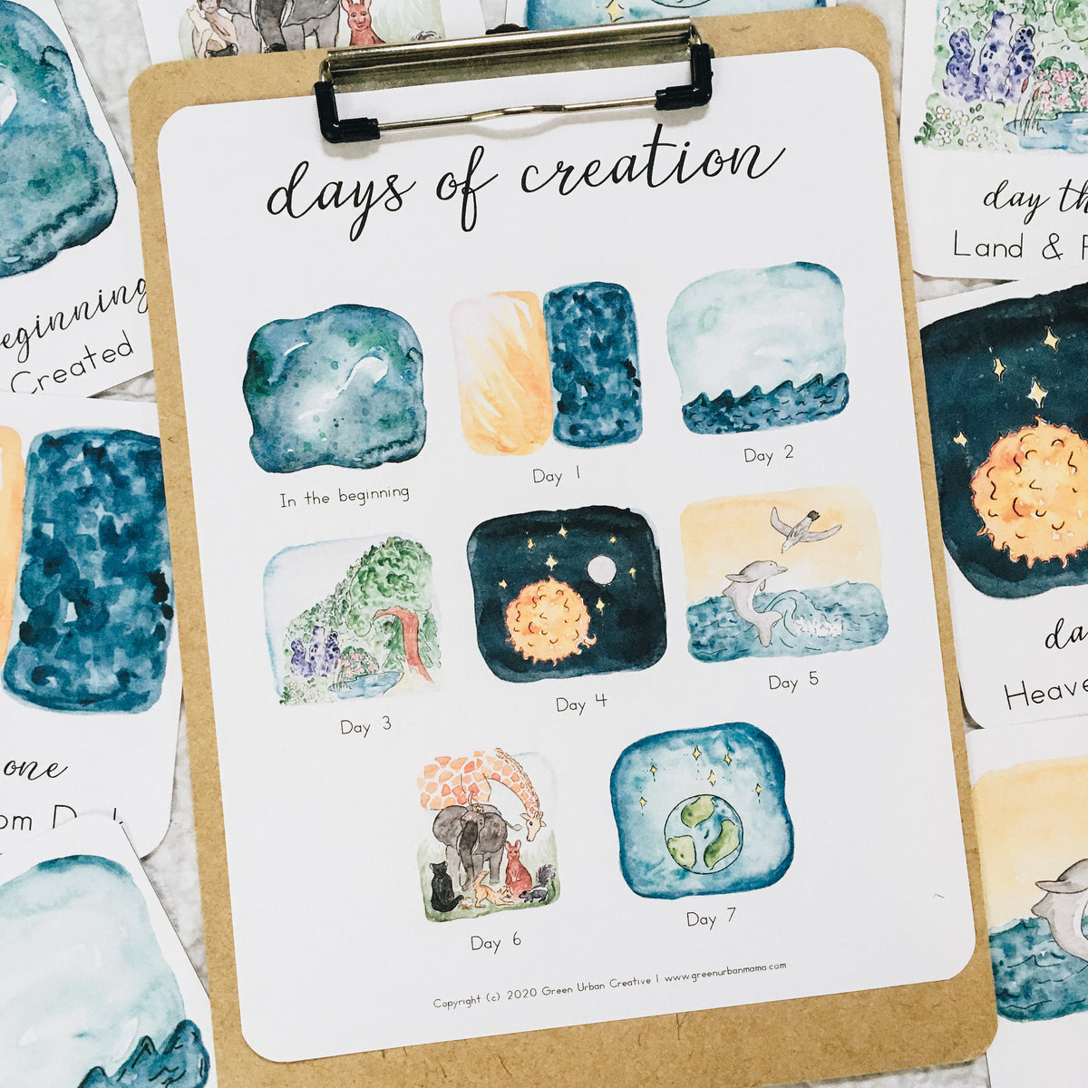 Days of Creation: Scripture Story Cards | Digital Download Version