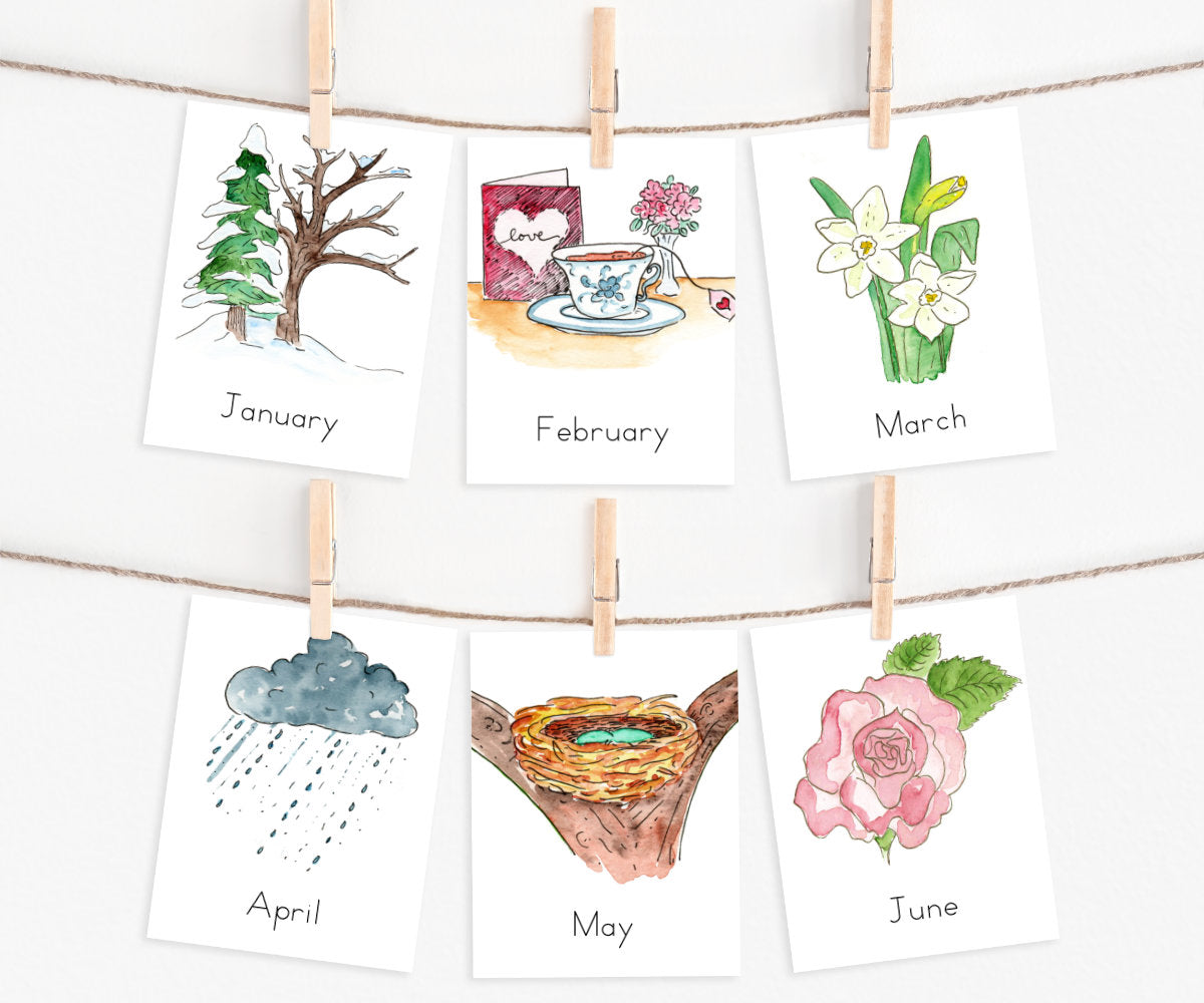 Months of the Year Flashcards | Printable
