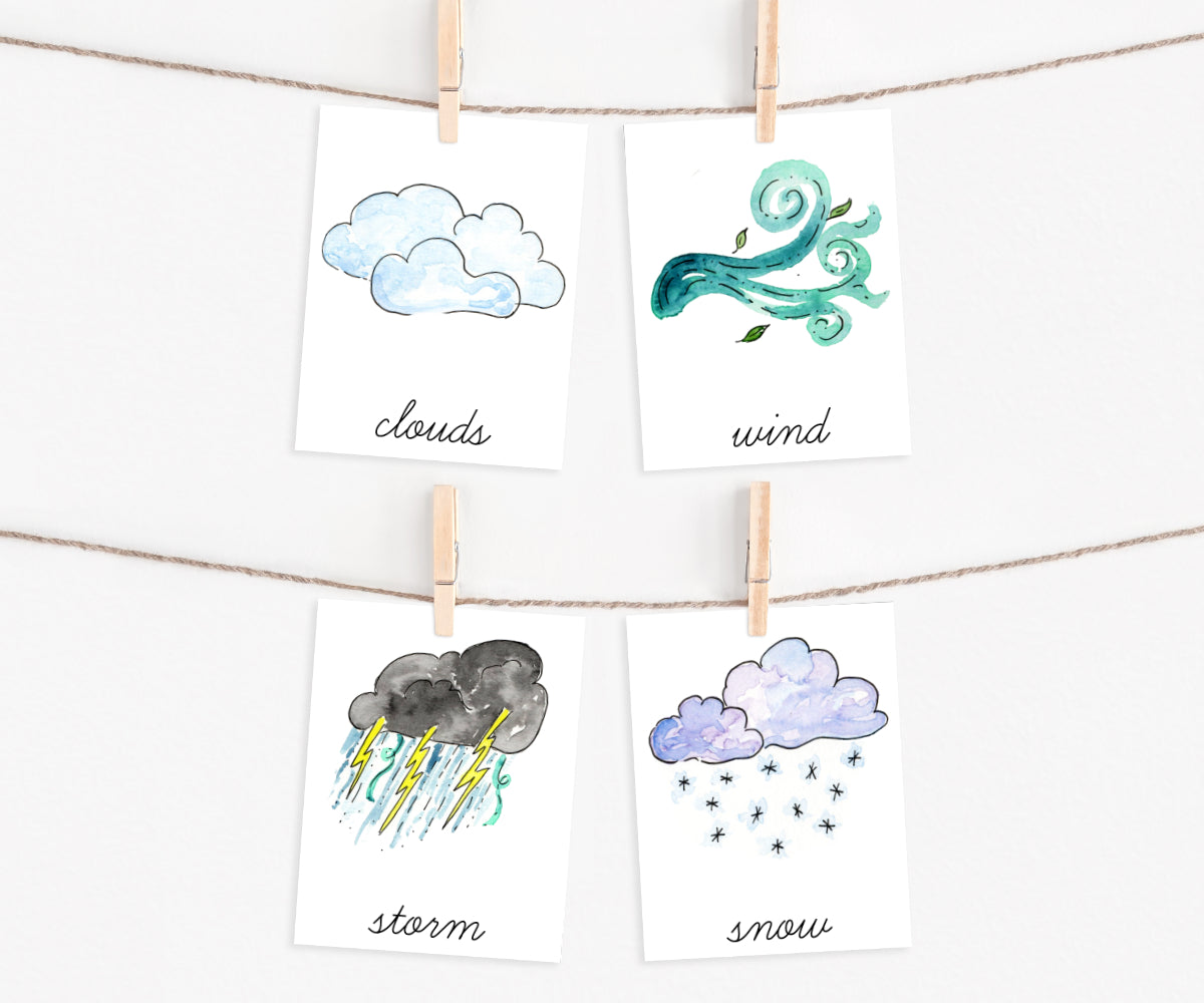 Weather 3 Part Cards | Printable