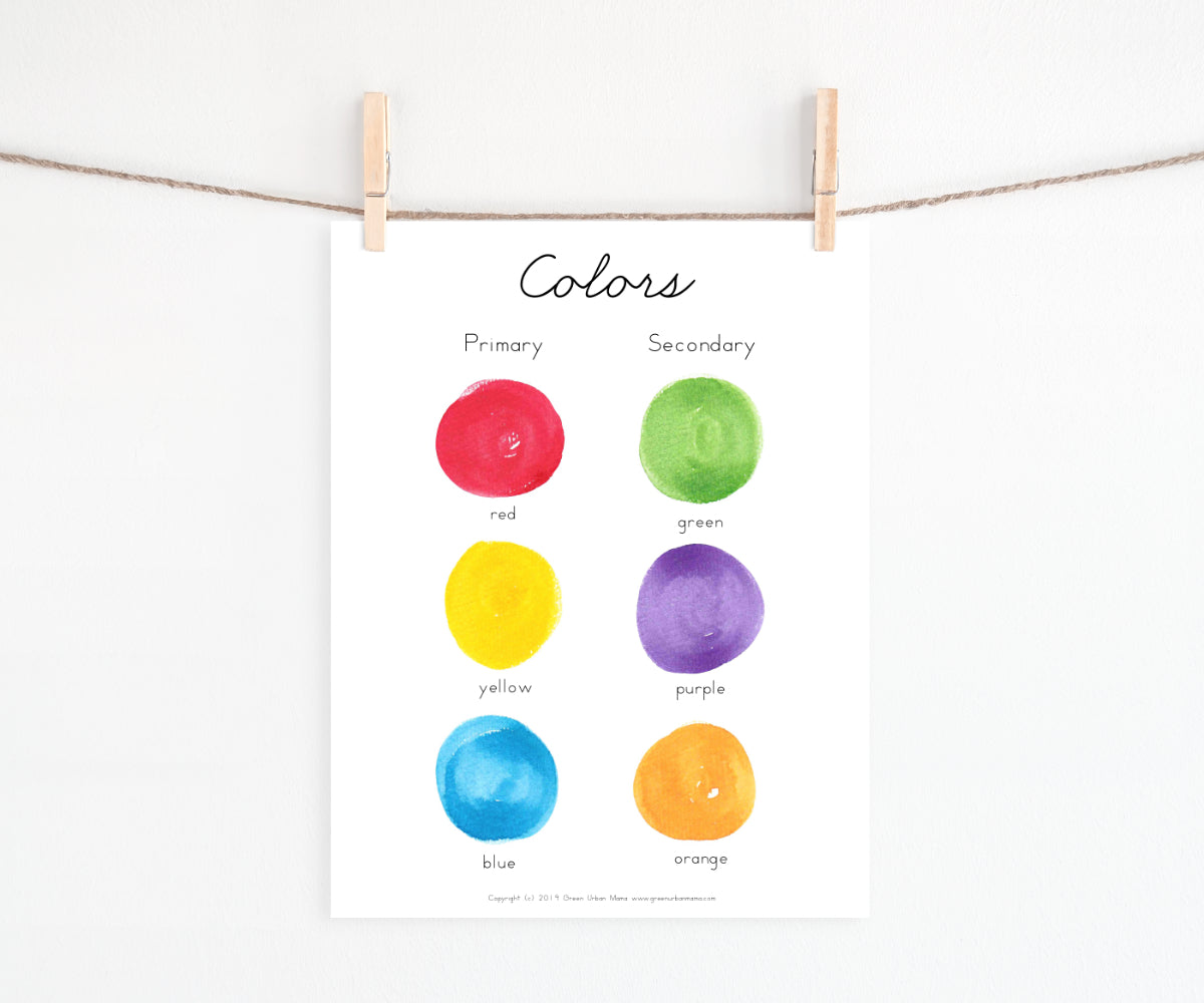 Rainbow Colors Collection | Montessori Homeschool Curriculum Art Printables