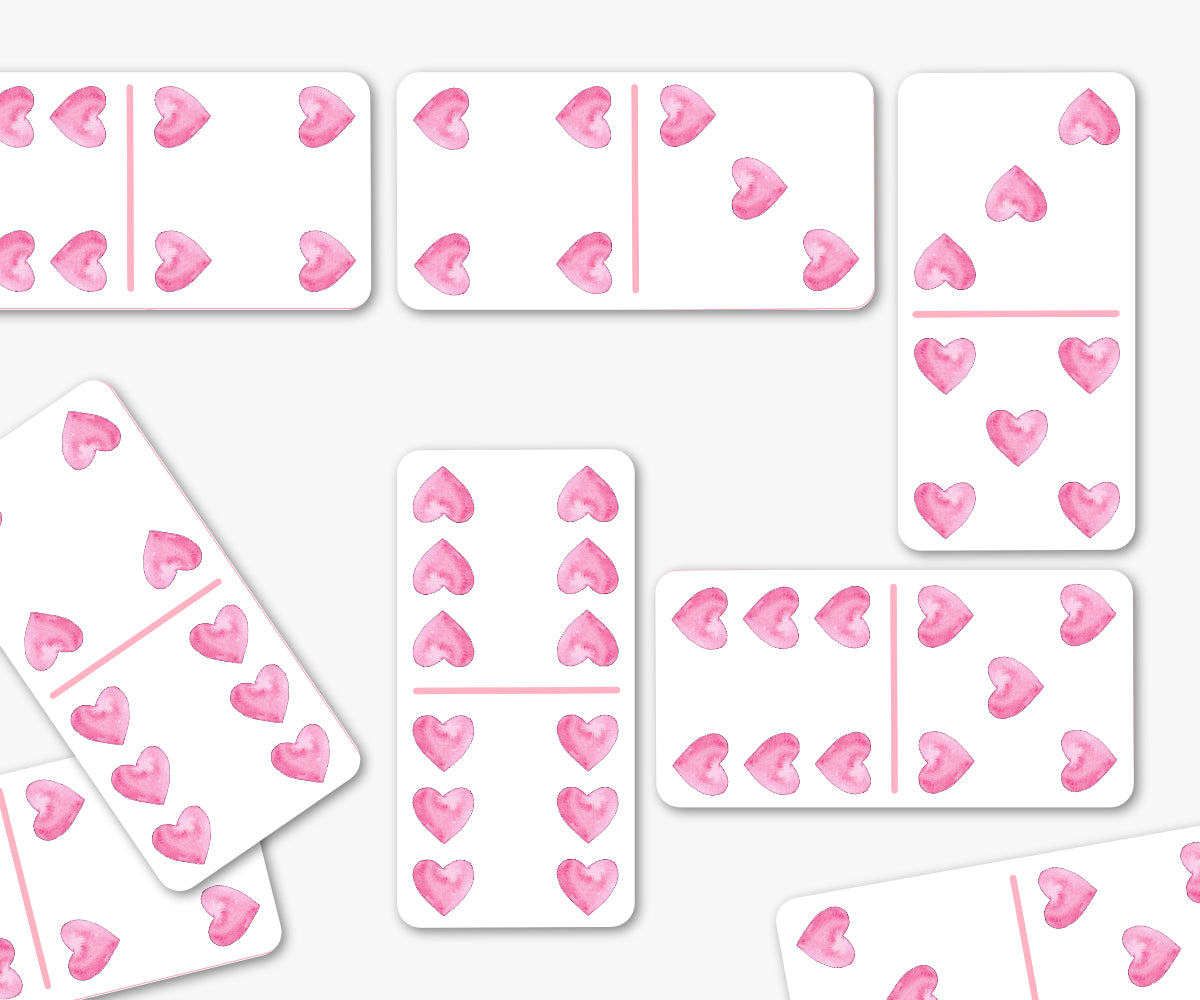 Heart Dominoes | Printable Game
