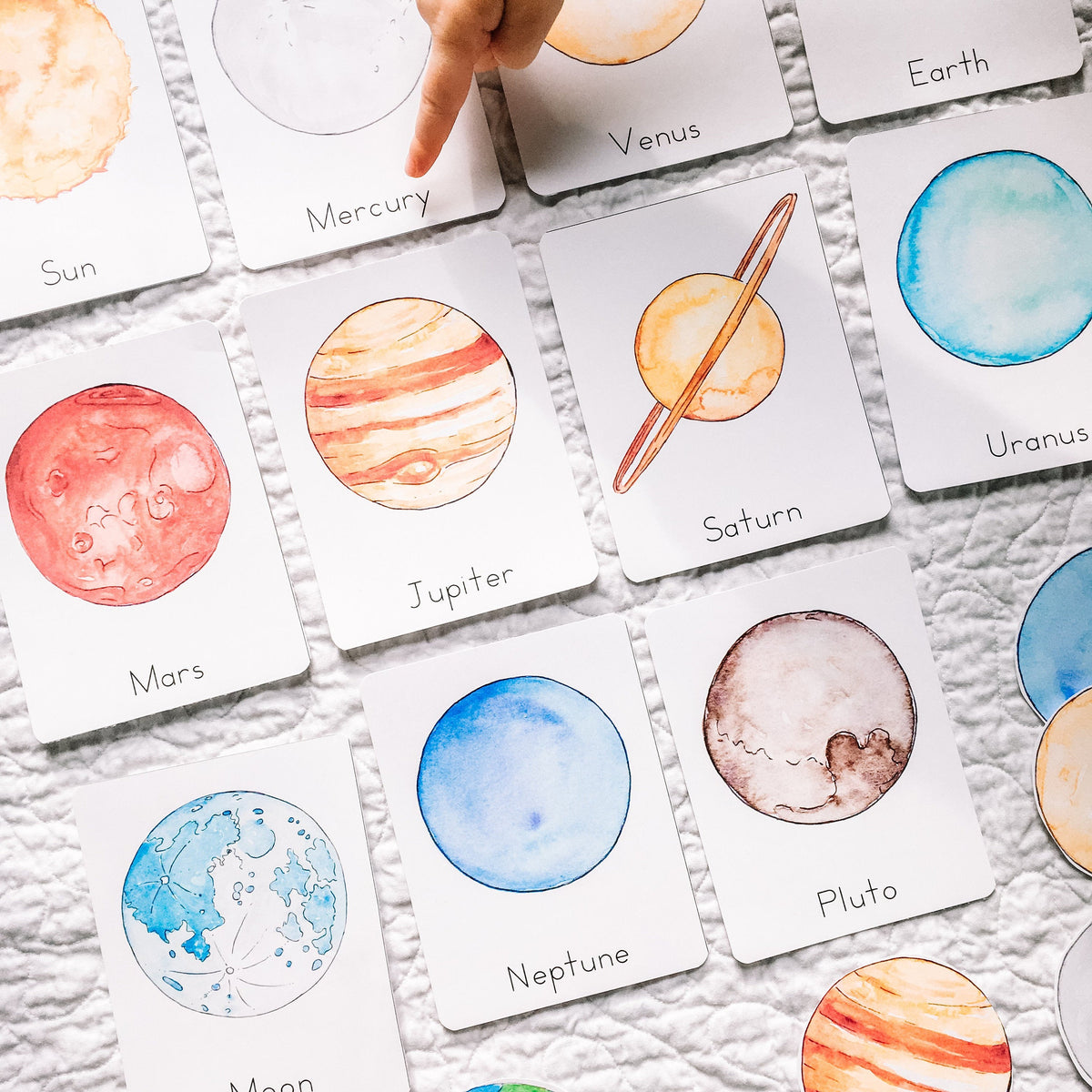 Solar System Flashcards | Montessori Homeschool Planets Space Printables
