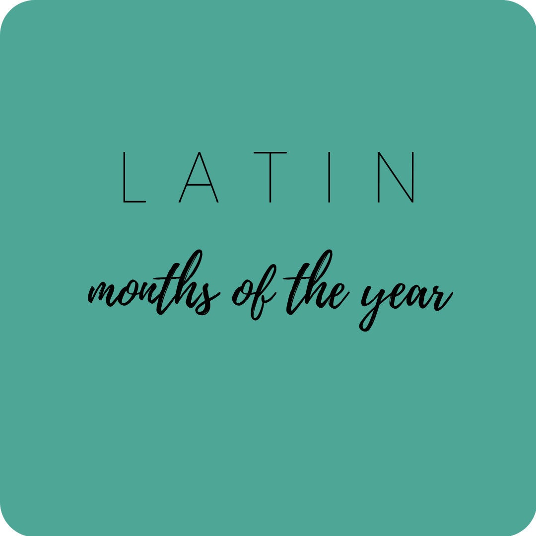 Months of the Year Flashcards | LATIN