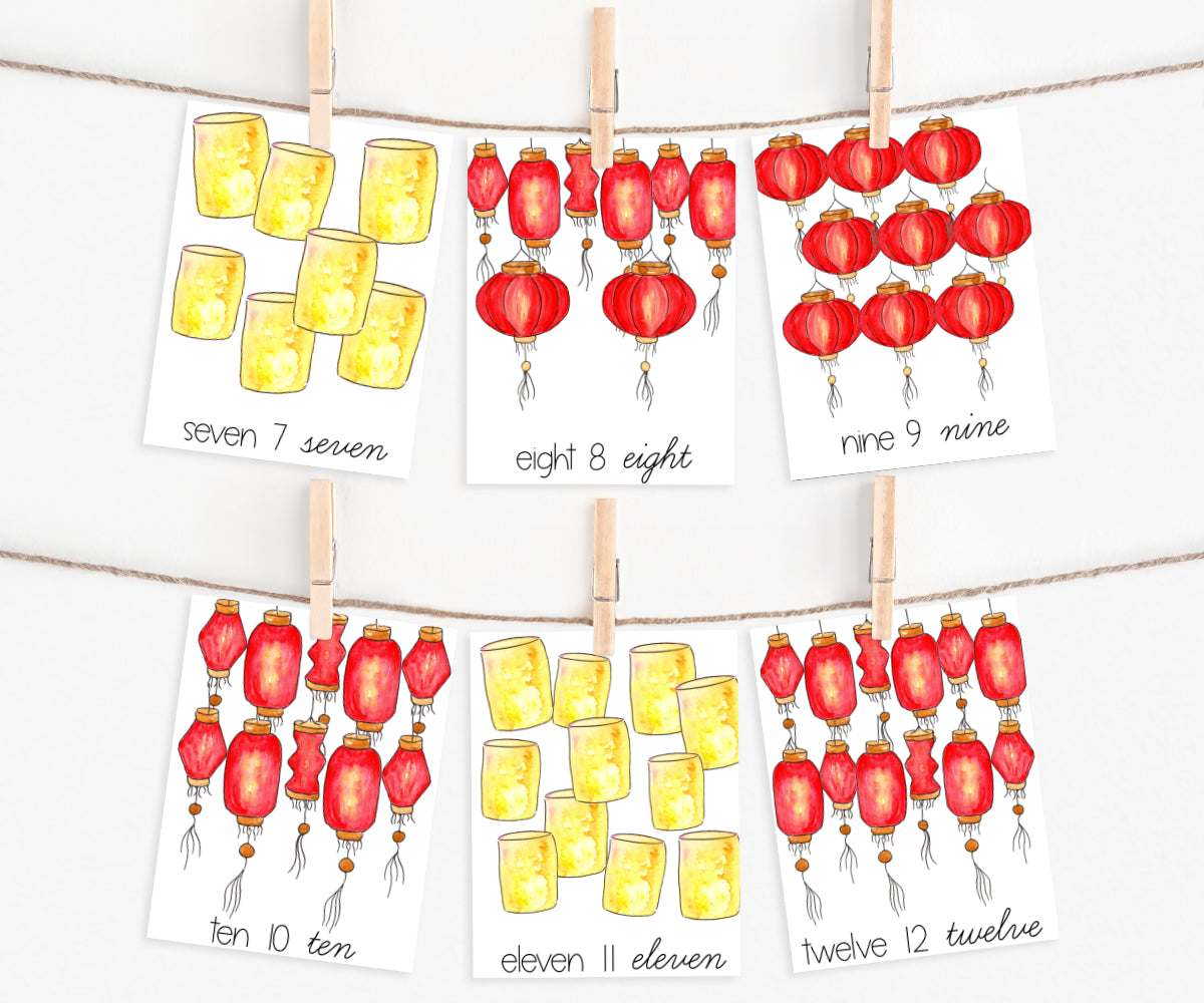 Lunar New Year Lantern Counting Cards | Printable