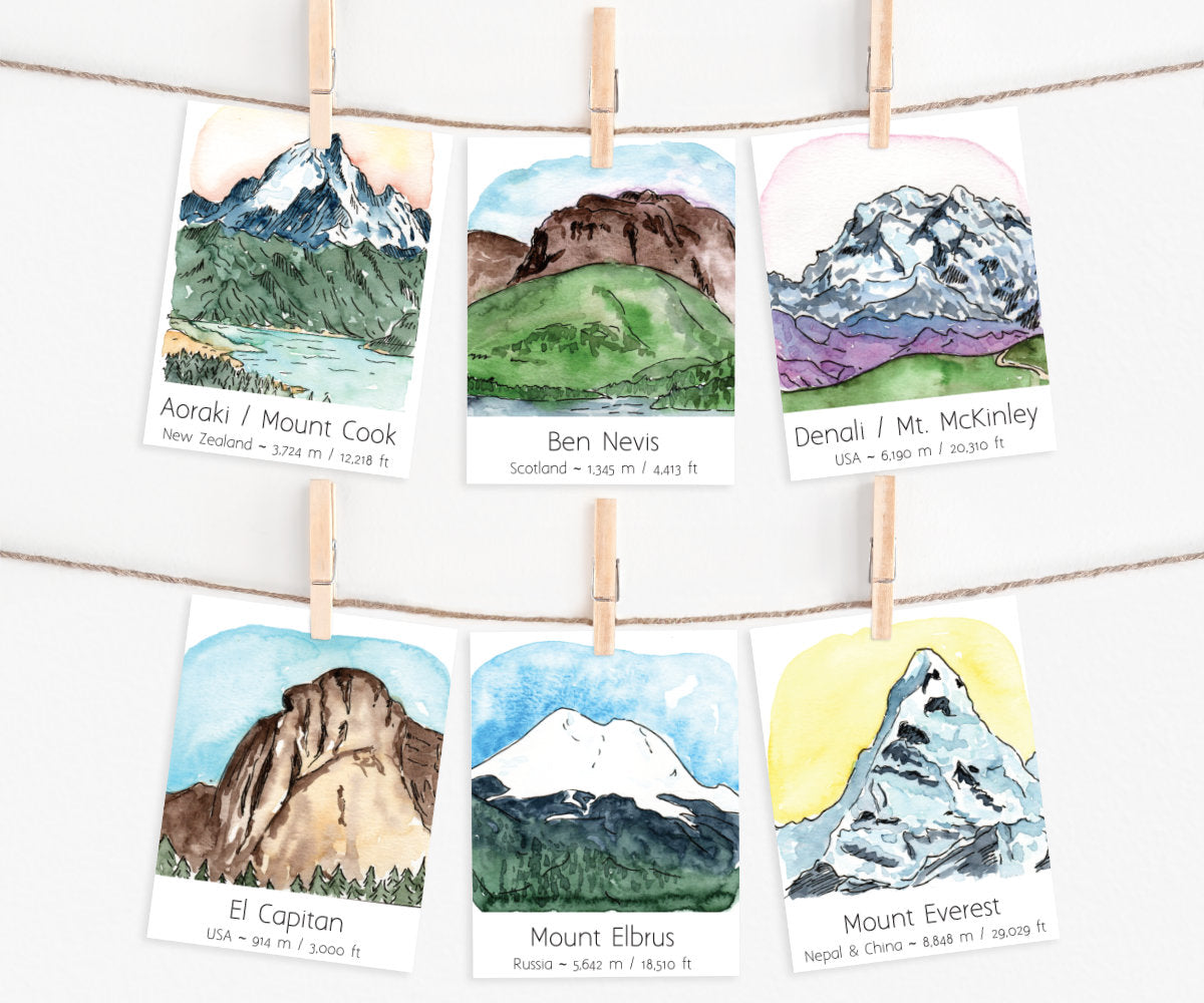 Mountains of the World | Printable