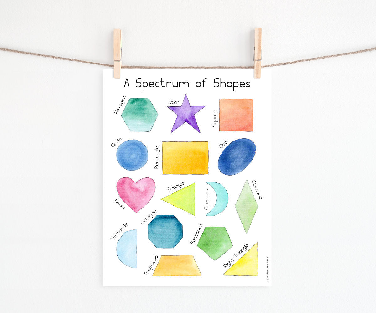 Shapes Poster &amp; 3 Part Cards